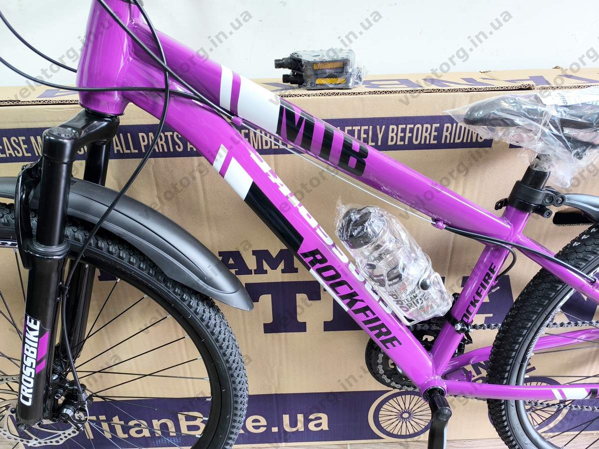 Велосипед Crossbike 26" Rockfire  Рама 13" purple