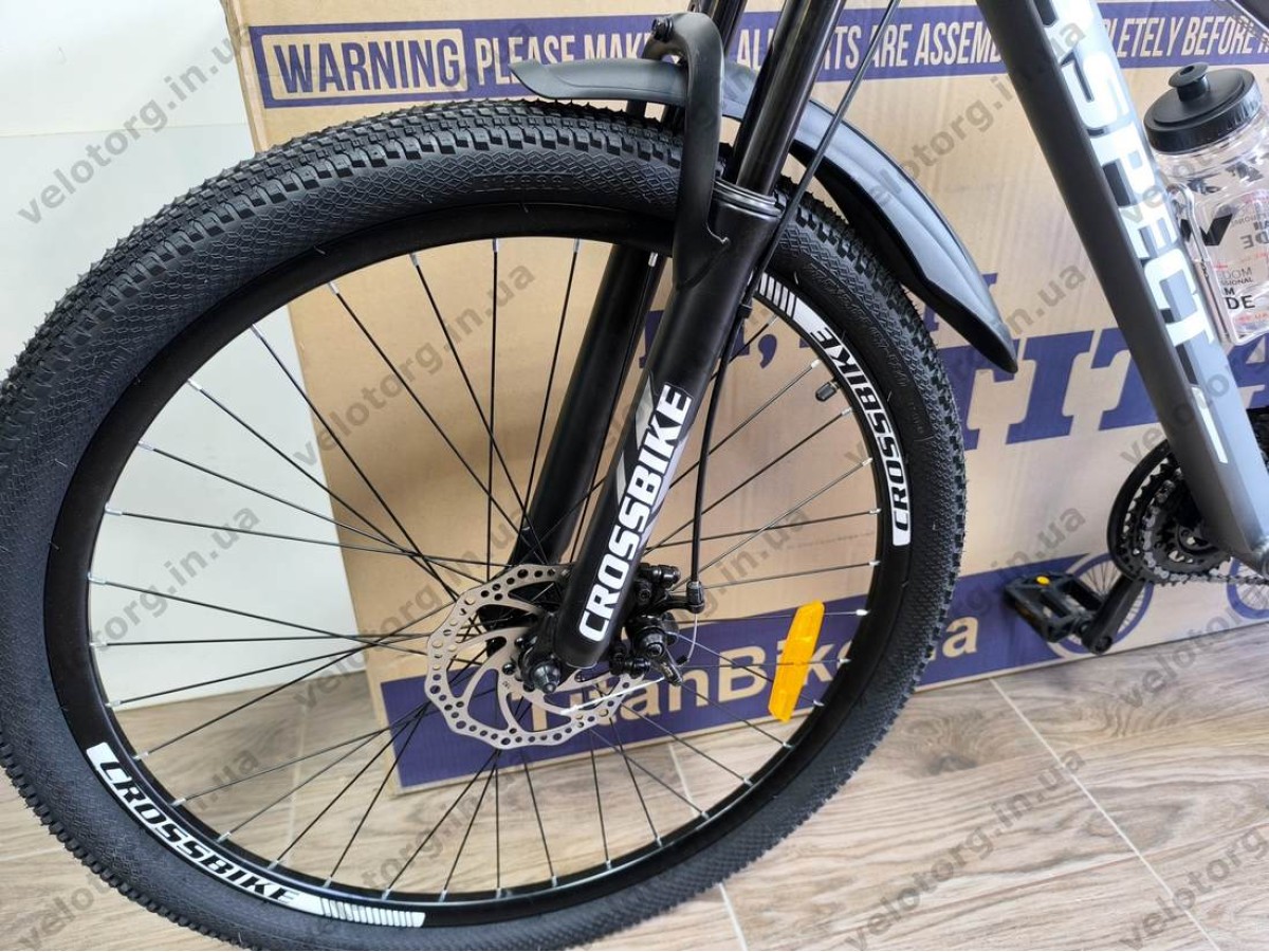 Велосипед CrossBike 27.5" Aspect рама 15" black-gray — надійний гірський велосипед для активних поїздок
