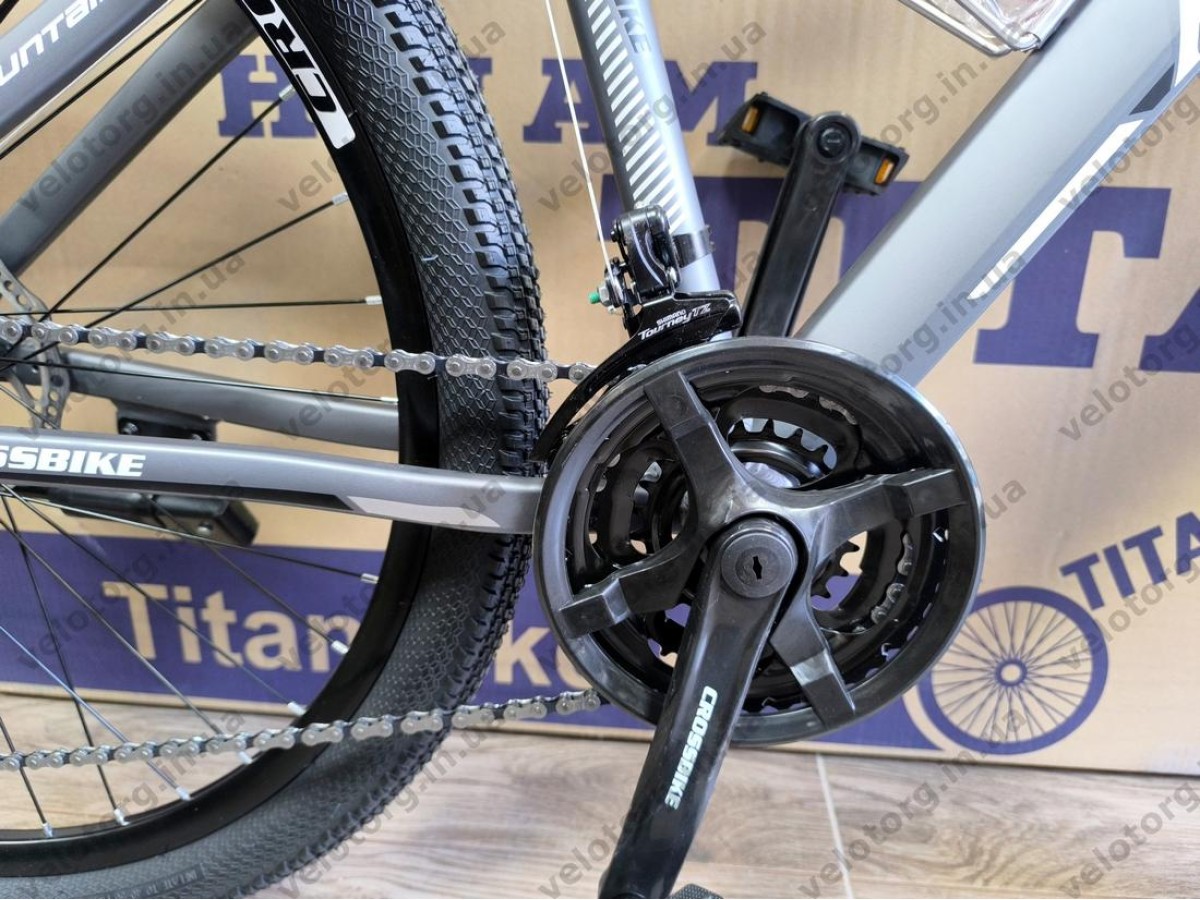 Велосипед CrossBike 27.5" Aspect рама 15" black-gray — надійний гірський велосипед для активних поїздок
