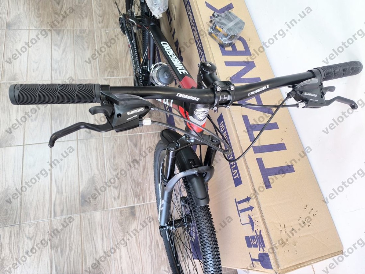 Велосипед CrossBike 27.5" Aspect рама 15" black-red — надійний гірський велосипед для активних поїздок