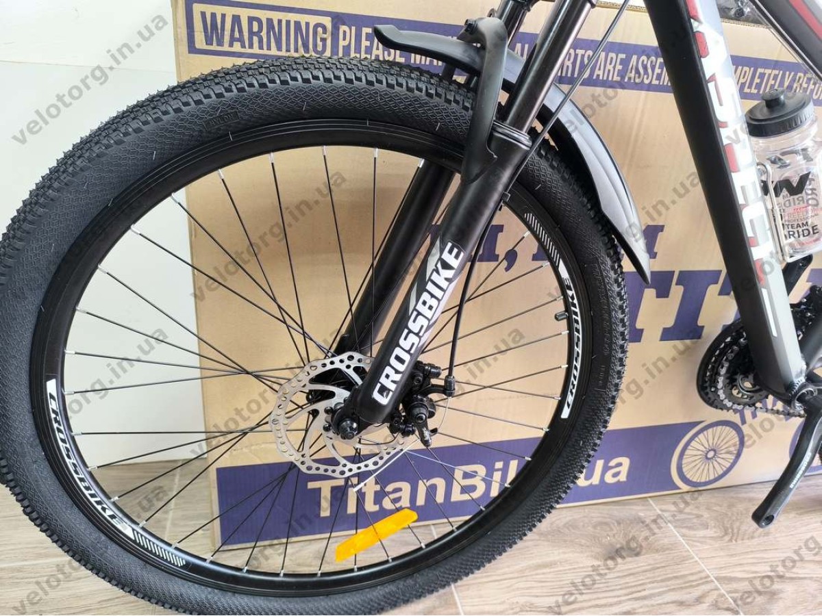 Велосипед CrossBike 27.5" Aspect рама 15" black-red — надійний гірський велосипед для активних поїздок
