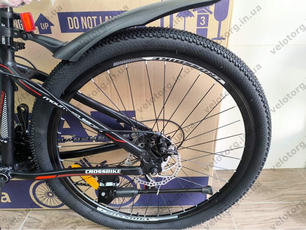 Велосипед CrossBike 27.5" Aspect рама 15" black-red — надійний гірський велосипед для активних поїздок