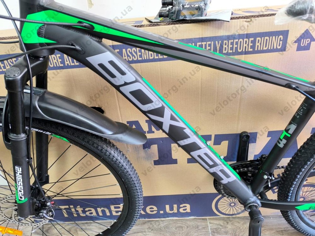 Велосипед Crossbike 27.5" Boxter Рама 17" black-green