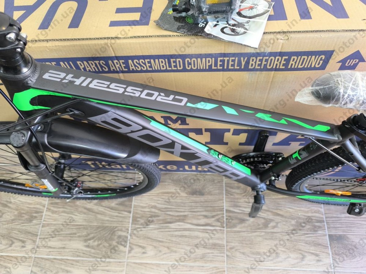 Велосипед Crossbike 27.5" Boxter Рама 17" black-green