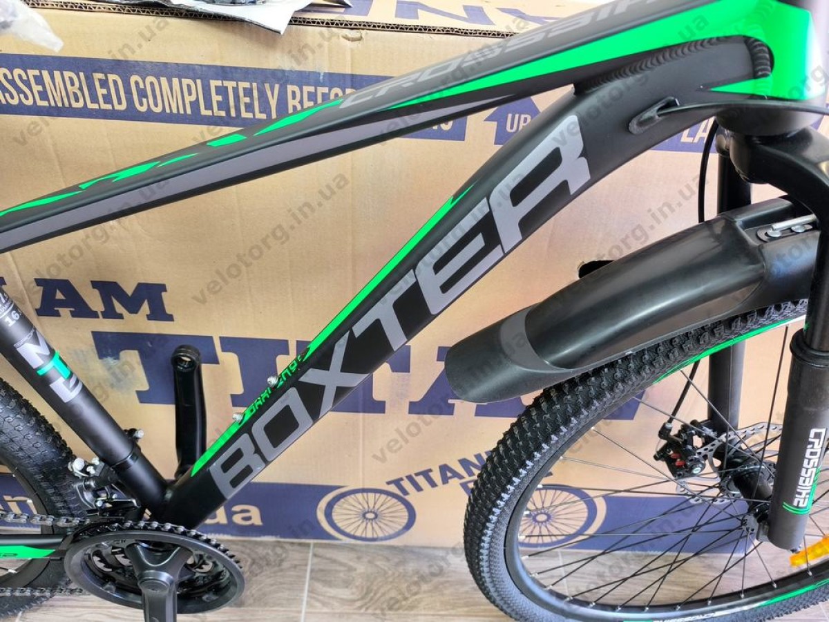 Велосипед Crossbike 27.5" Boxter Рама 17" black-green