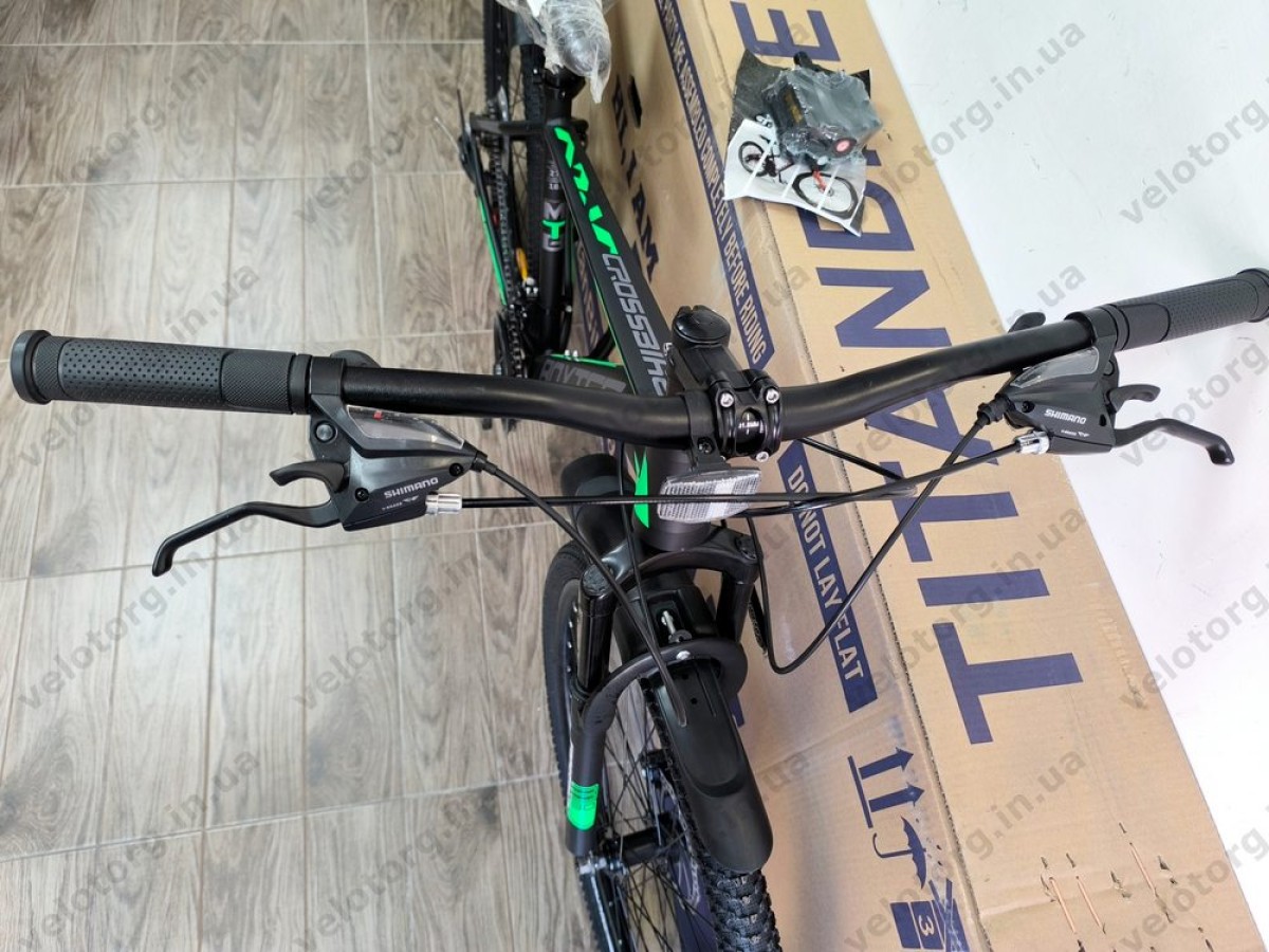 Велосипед Crossbike 27.5" Boxter Рама 17" black-green