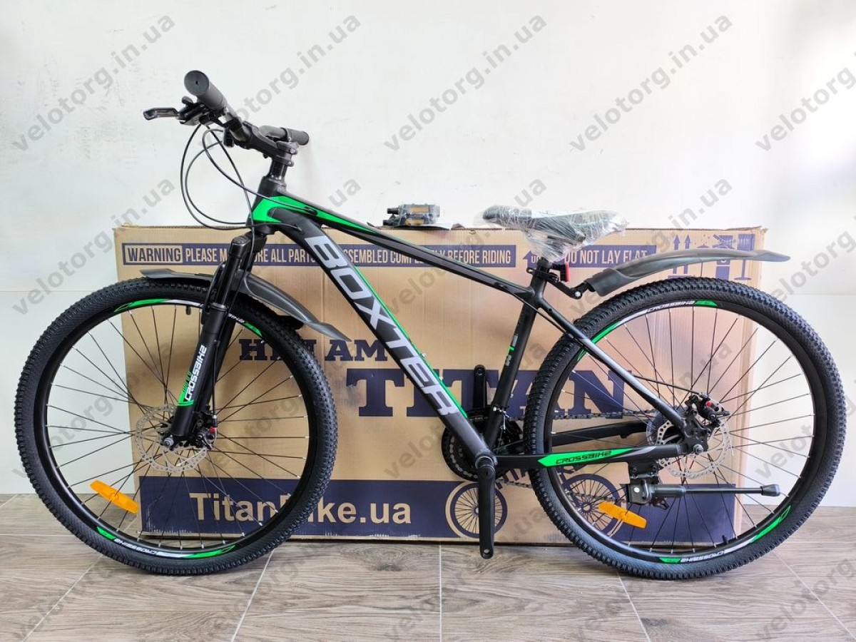 Велосипед Crossbike 27.5" Boxter Рама 17" black-green