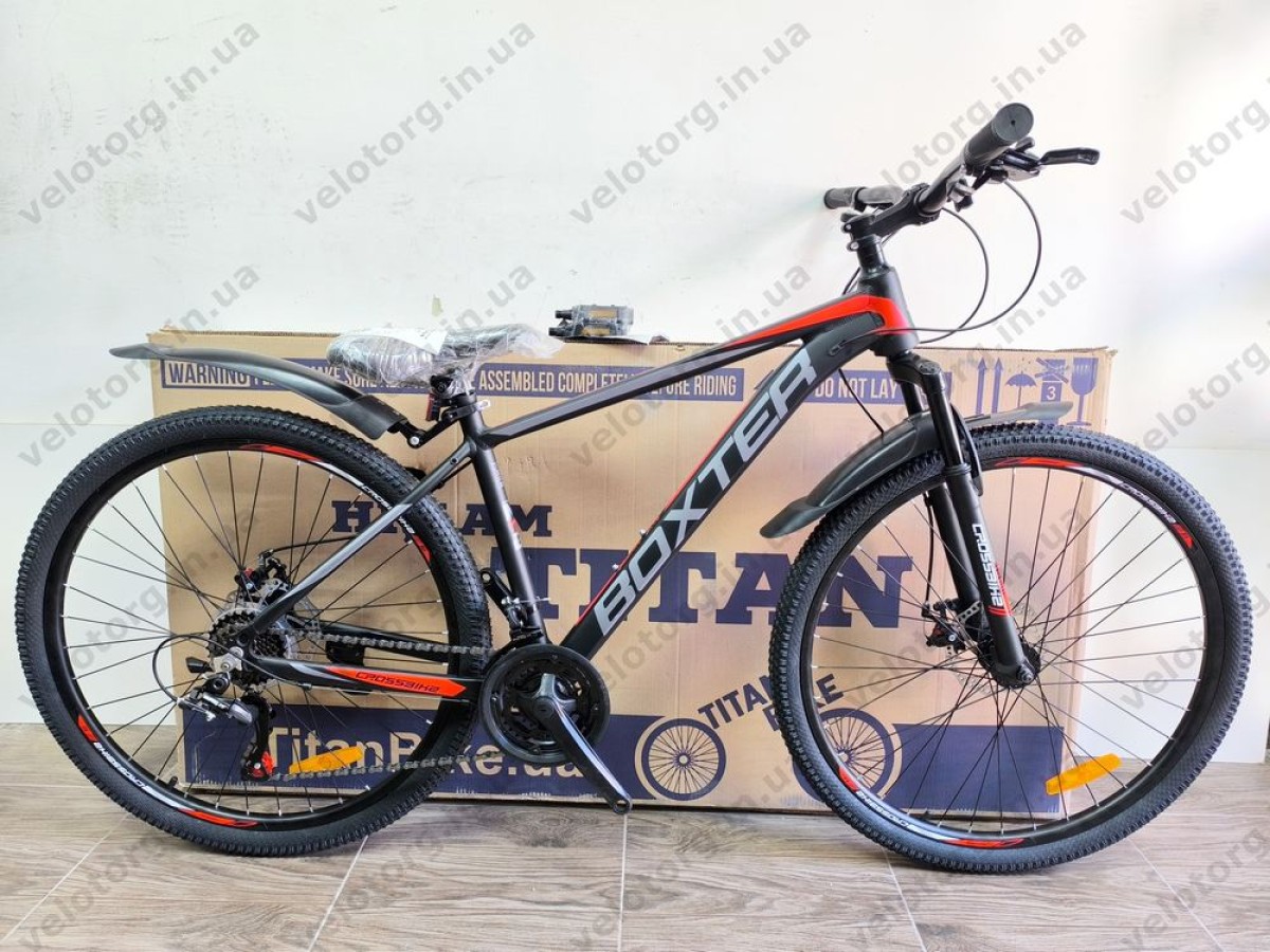 Велосипед Crossbike 27.5" Boxter Рама 17" black-red