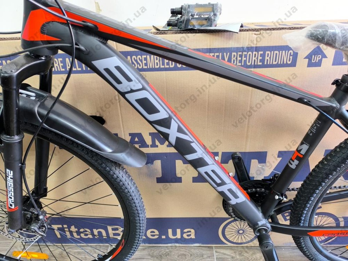 Велосипед Crossbike 27.5" Boxter Рама 17" black-red