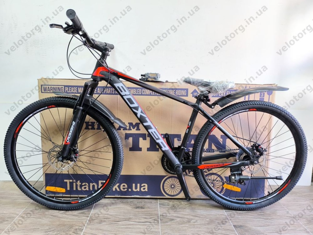 Велосипед Crossbike 27.5" Boxter Рама 17" black-red