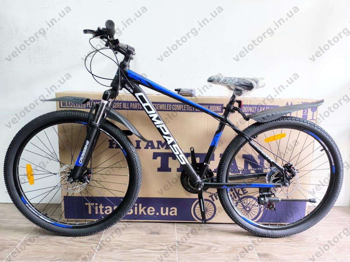 Велосипед Crossbike 27.5″ Compass рама 17″ black-blue