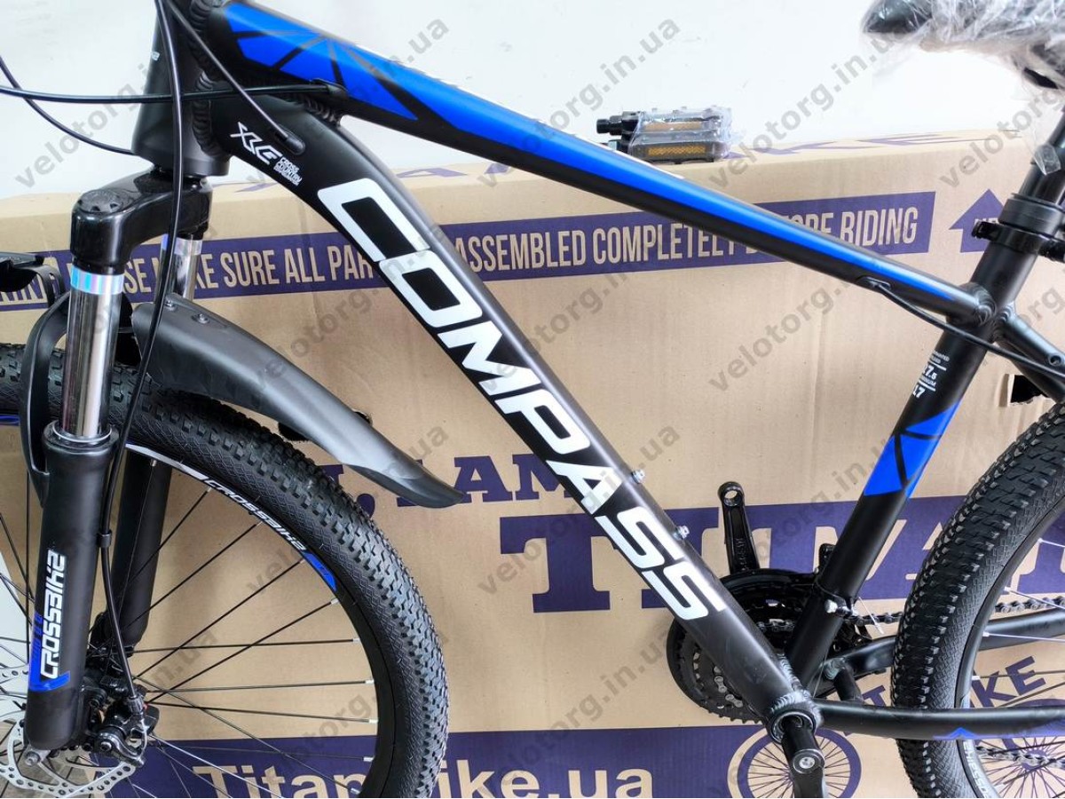 Велосипед Crossbike 27.5″ Compass рама 17″ black-blue