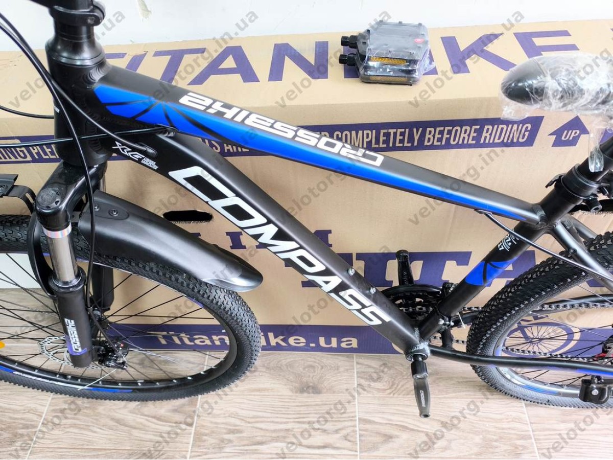 Велосипед Crossbike 27.5″ Compass рама 17″ black-blue