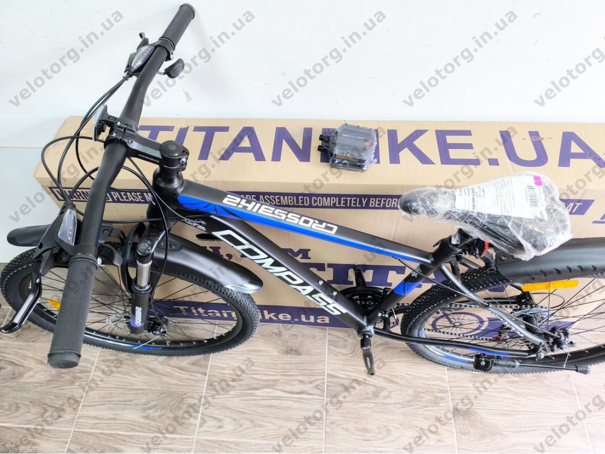 Велосипед Crossbike 27.5″ Compass рама 17″ black-blue