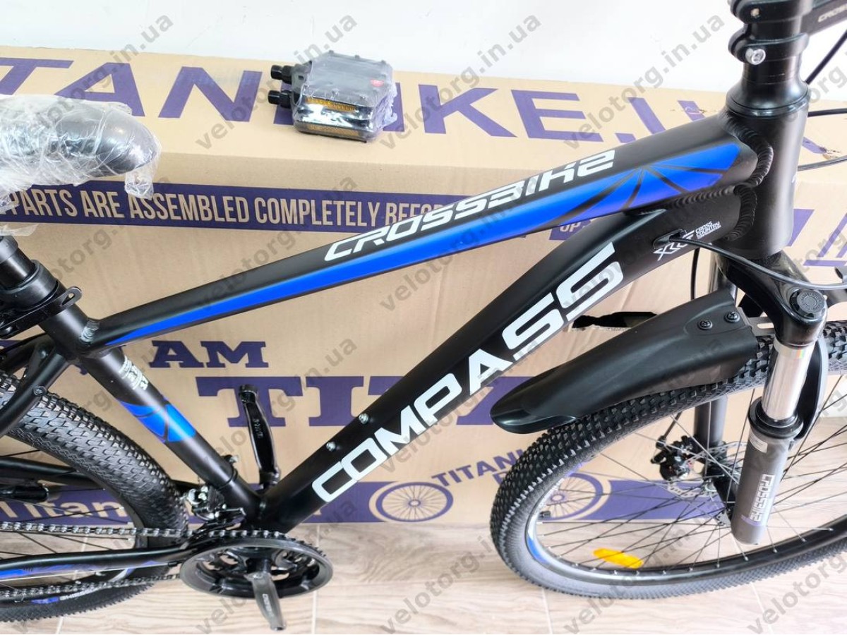 Велосипед Crossbike 27.5″ Compass рама 17″ black-blue