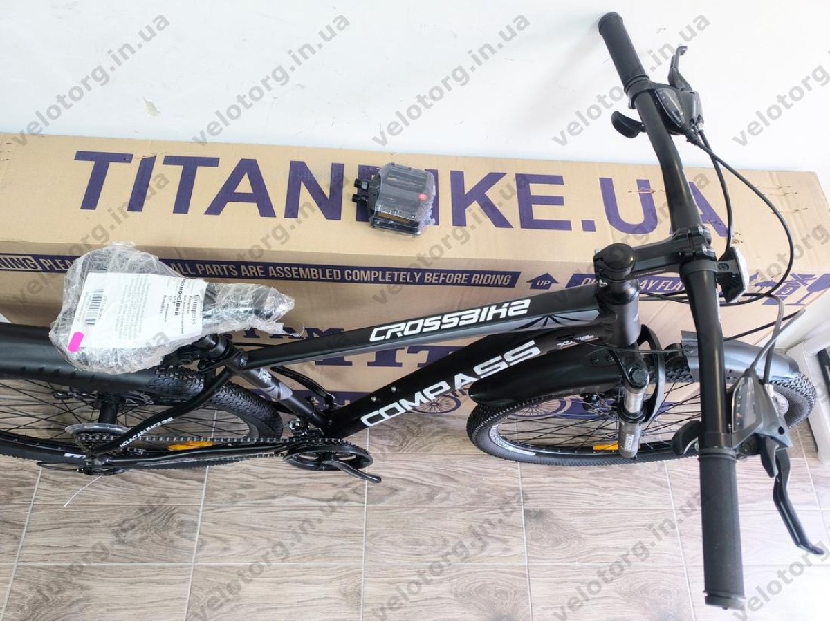 Велосипед Crossbike 27.5" Compass Рама 17" black-gray