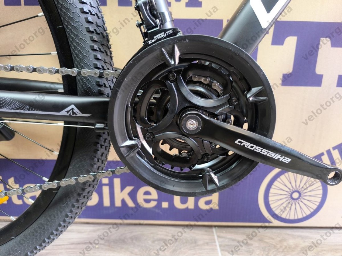Велосипед Crossbike 27.5" Compass Рама 17" black-gray