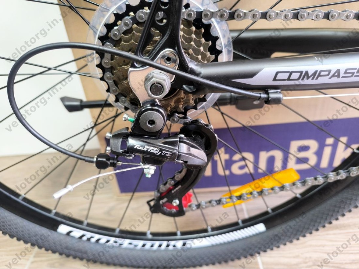 Велосипед Crossbike 27.5" Compass Рама 17" black-gray