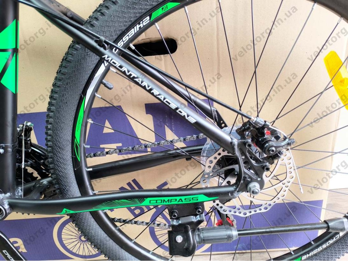 Велосипед Crossbike 27.5" Compass Рама 17" black-green