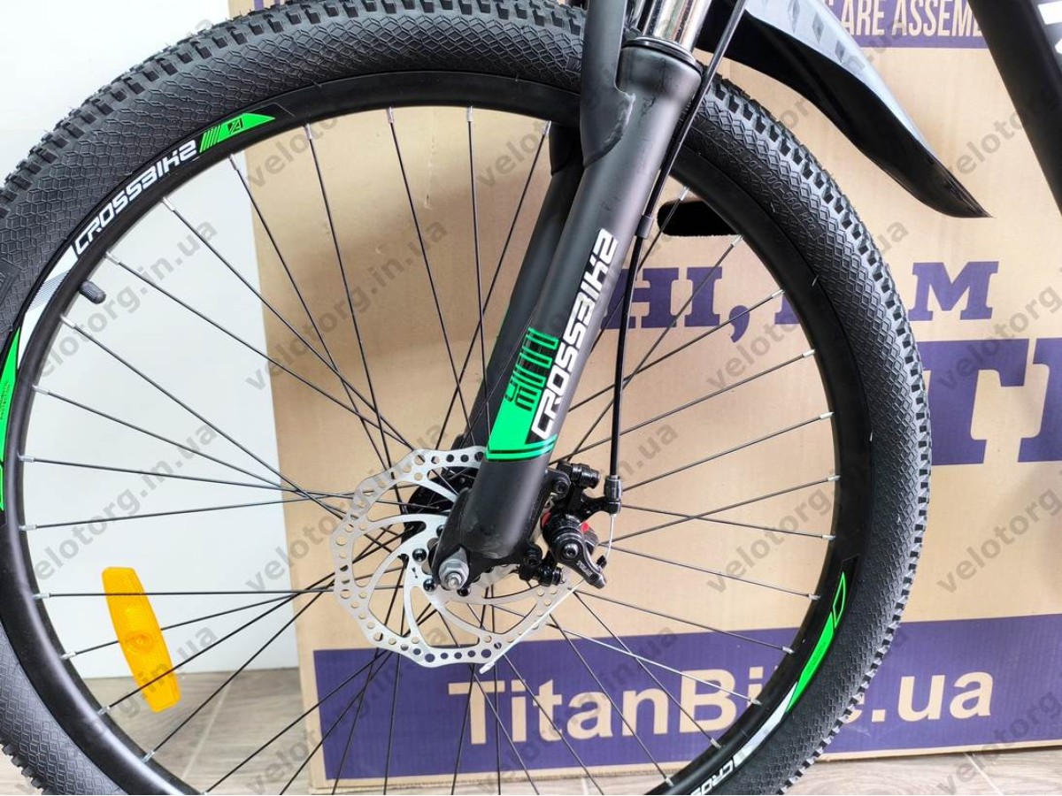 Велосипед Crossbike 27.5" Compass Рама 17" black-green