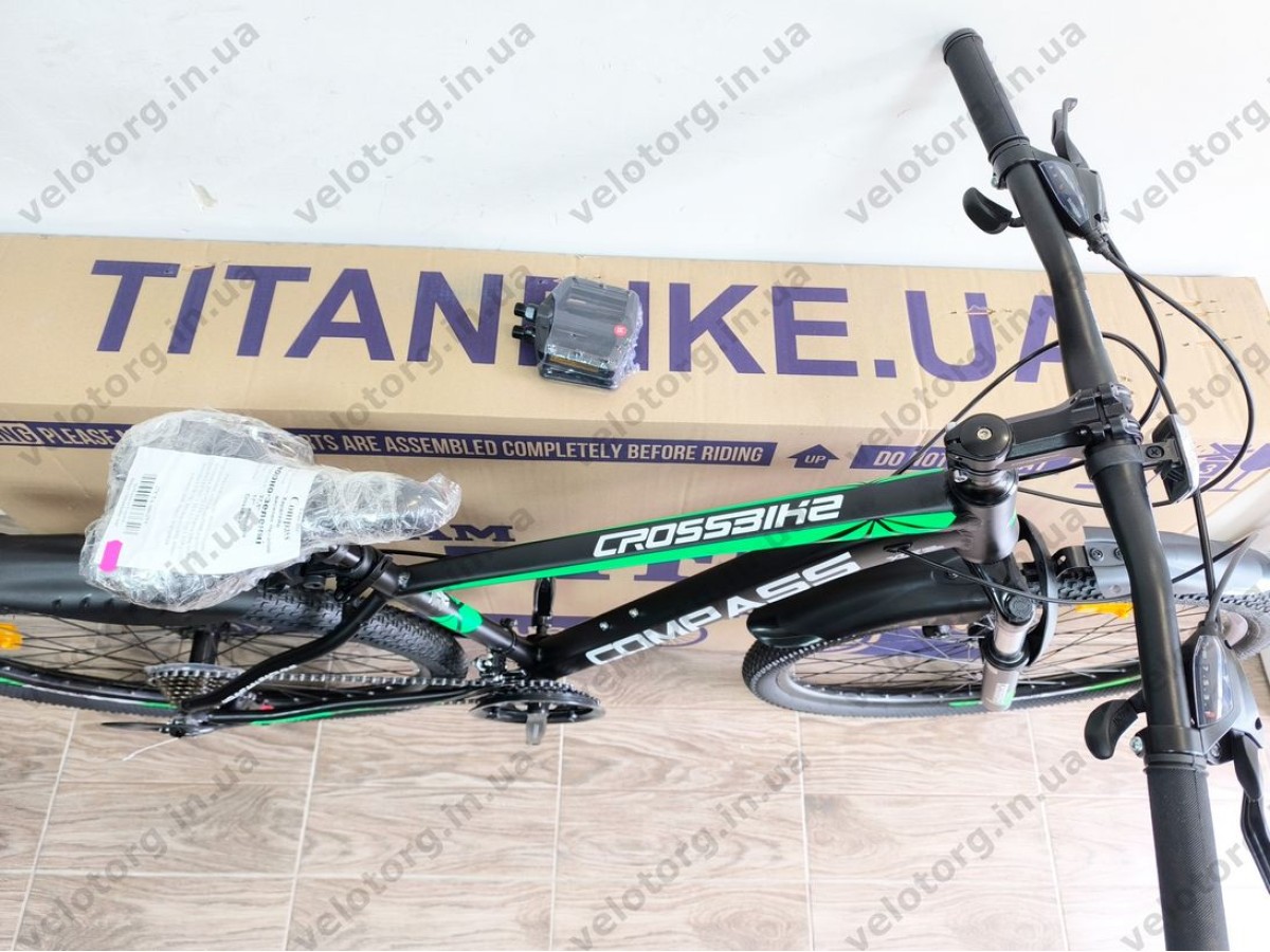 Велосипед Crossbike 27.5" Compass Рама 17" black-green