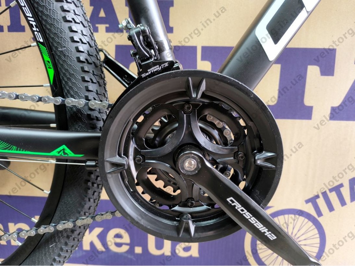 Велосипед Crossbike 27.5" Compass Рама 17" black-green