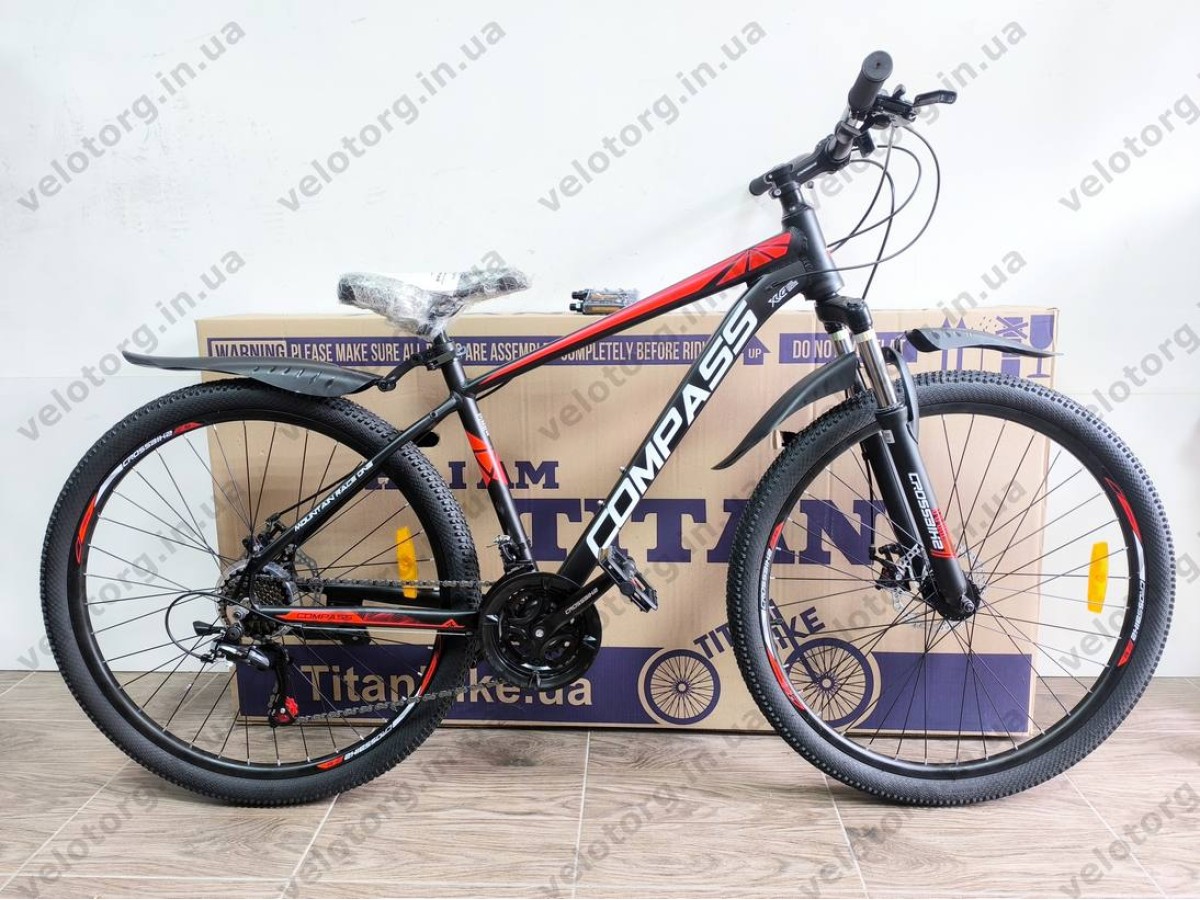 Велосипед Crossbike 27.5″ Compass рама 17″ black-red