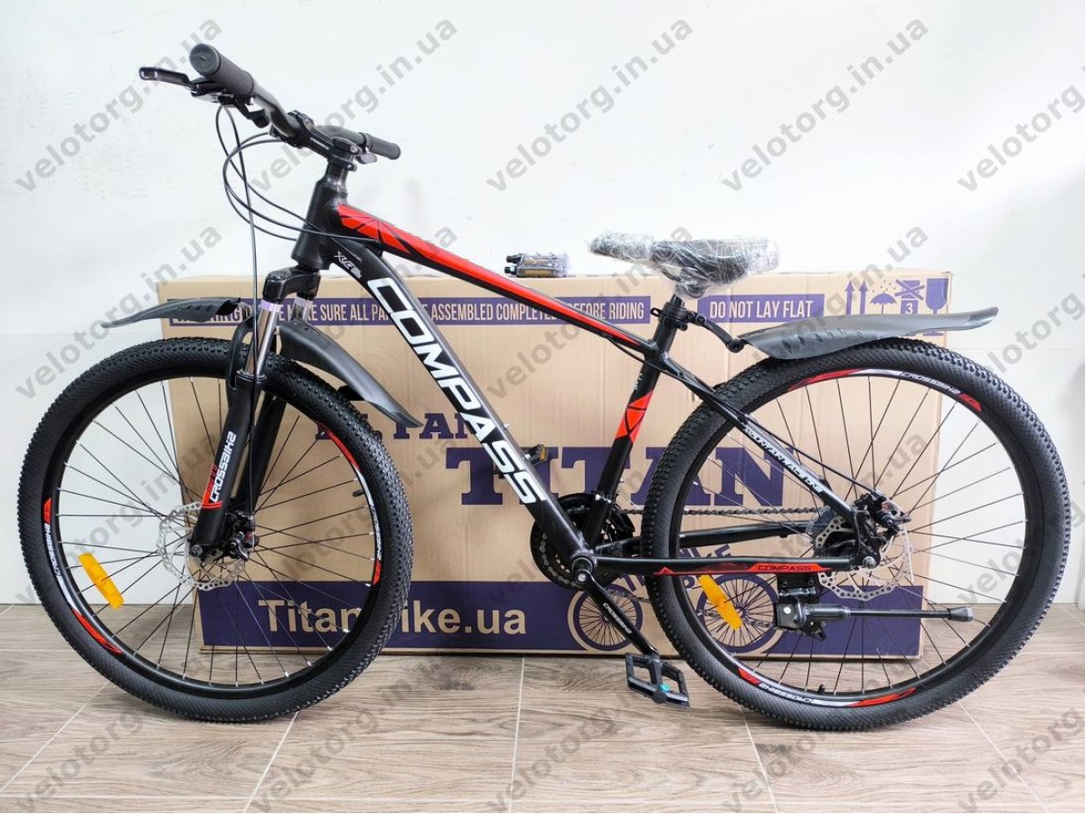 Велосипед Crossbike 27.5″ Compass рама 17″ black-red