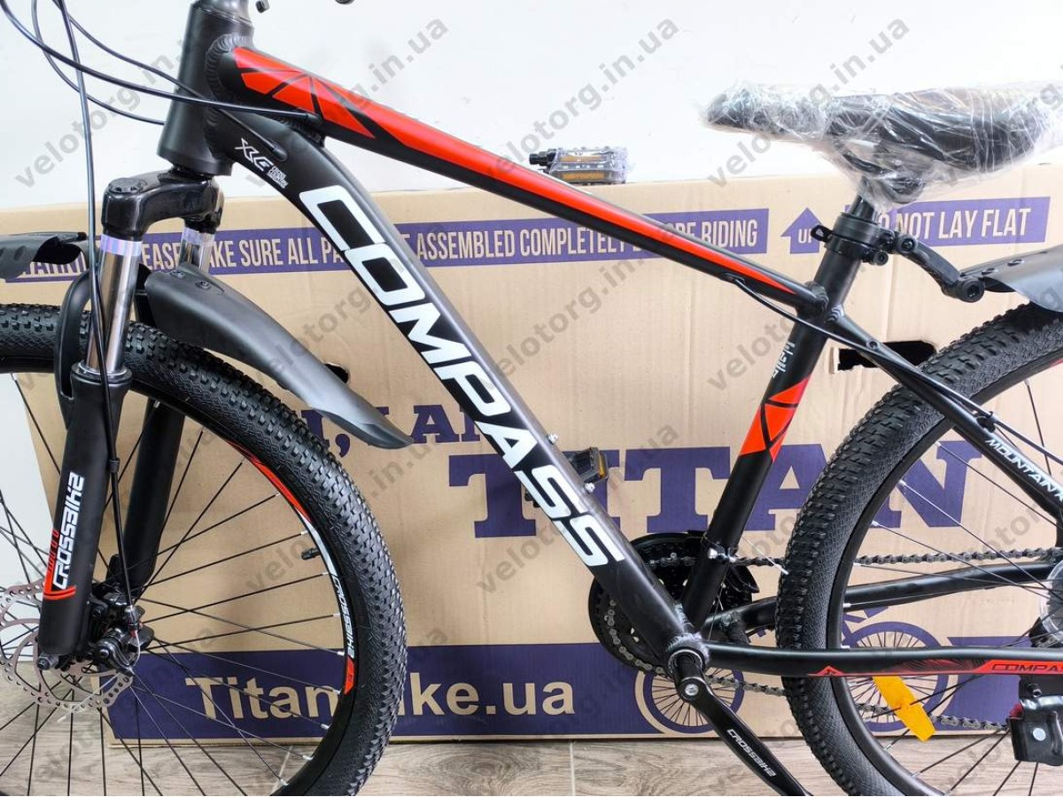Велосипед Crossbike 27.5″ Compass рама 17″ black-red
