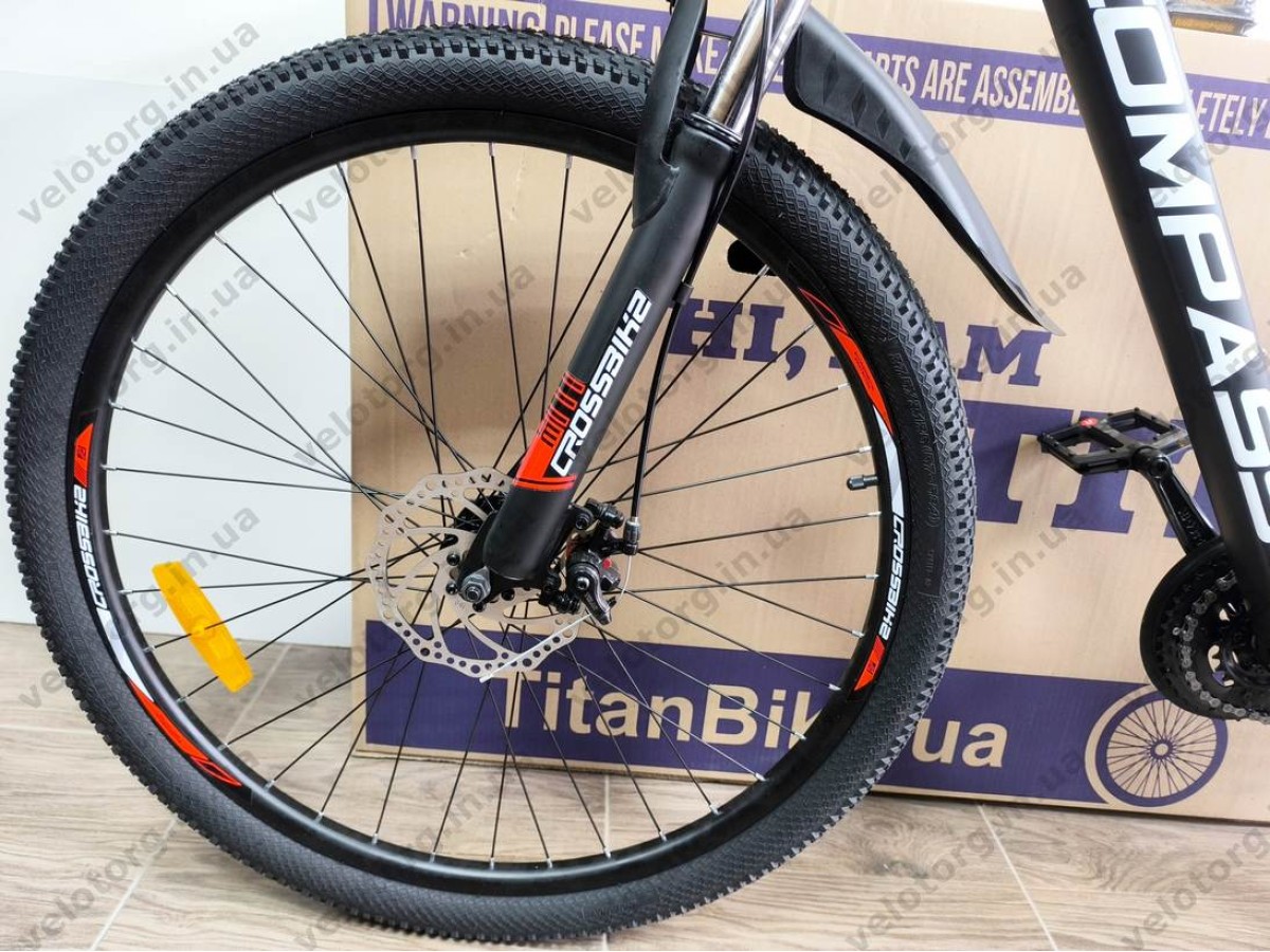 Велосипед Crossbike 27.5″ Compass рама 17″ black-red