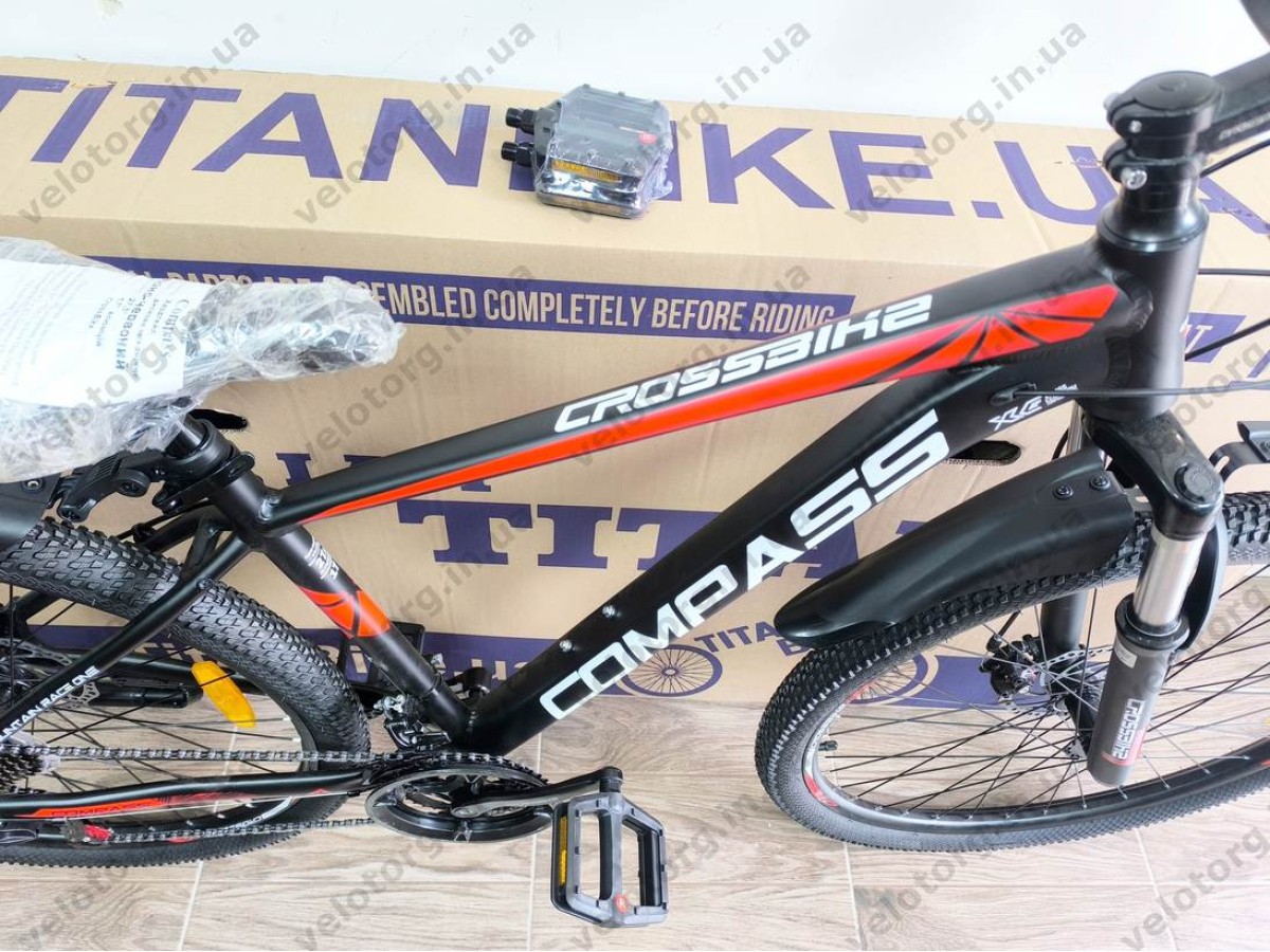 Велосипед Crossbike 27.5″ Compass рама 17″ black-red