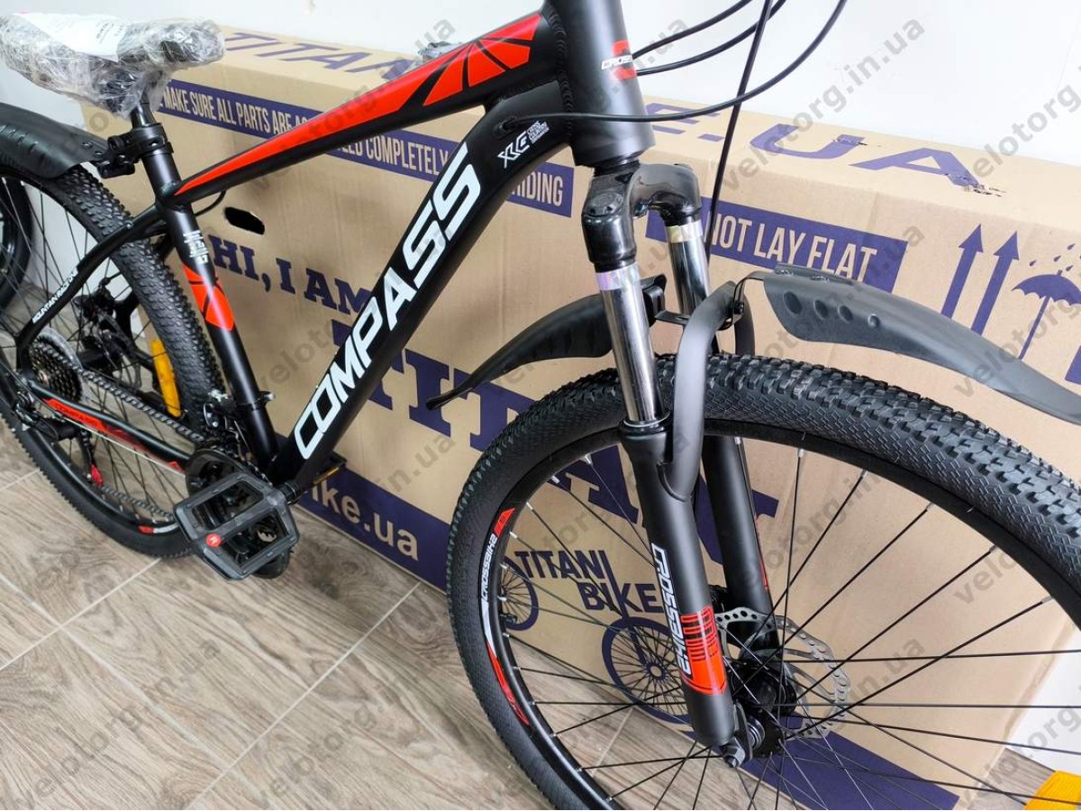 Велосипед Crossbike 27.5″ Compass рама 17″ black-red