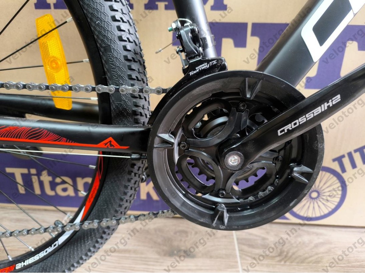 Велосипед Crossbike 27.5″ Compass рама 17″ black-red