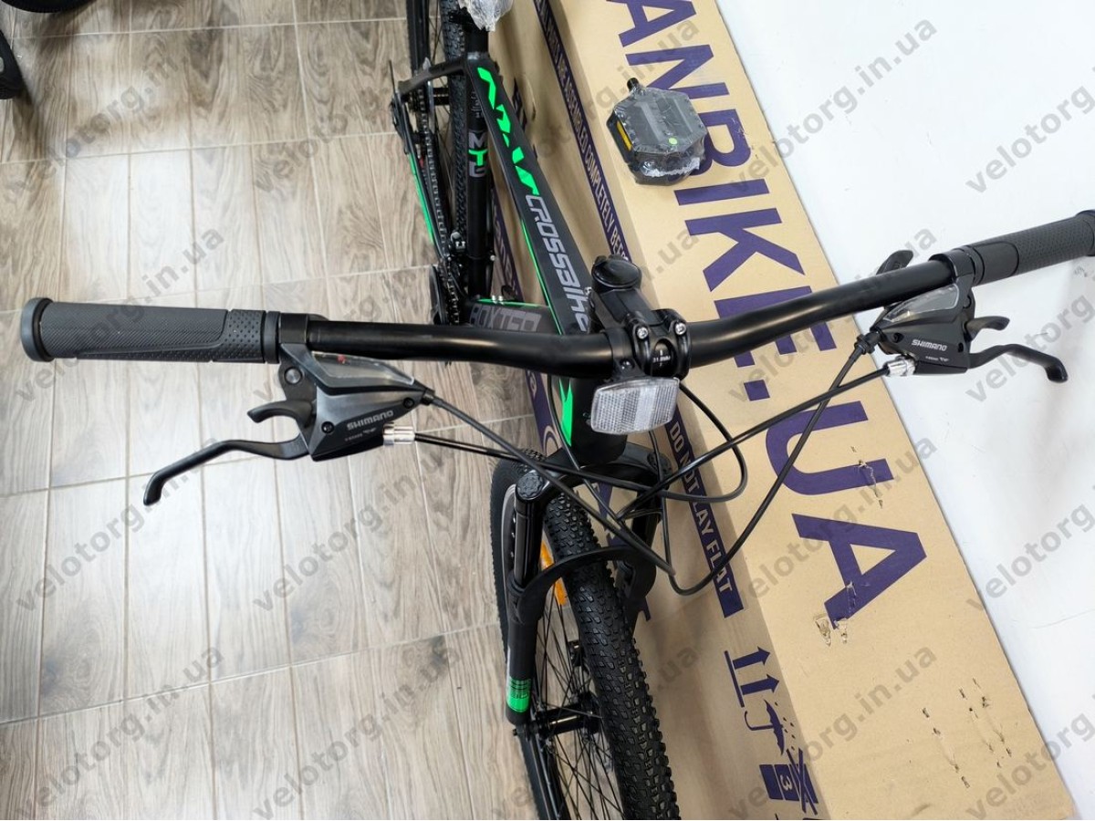 Купити велосипед Crossbike Boxter 29″ рама 19″ black-green – гірський MTB— надійний гірський велосипед для активних поїздок