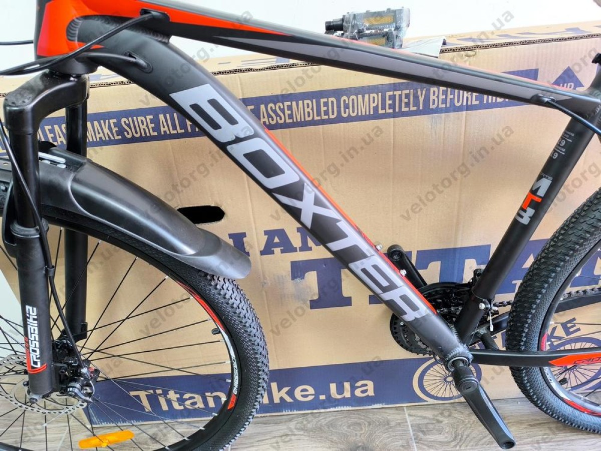 Купити велосипед Crossbike Boxter 29″ рама 19″ black-red – гірський MTB— надійний гірський велосипед для активних поїздок