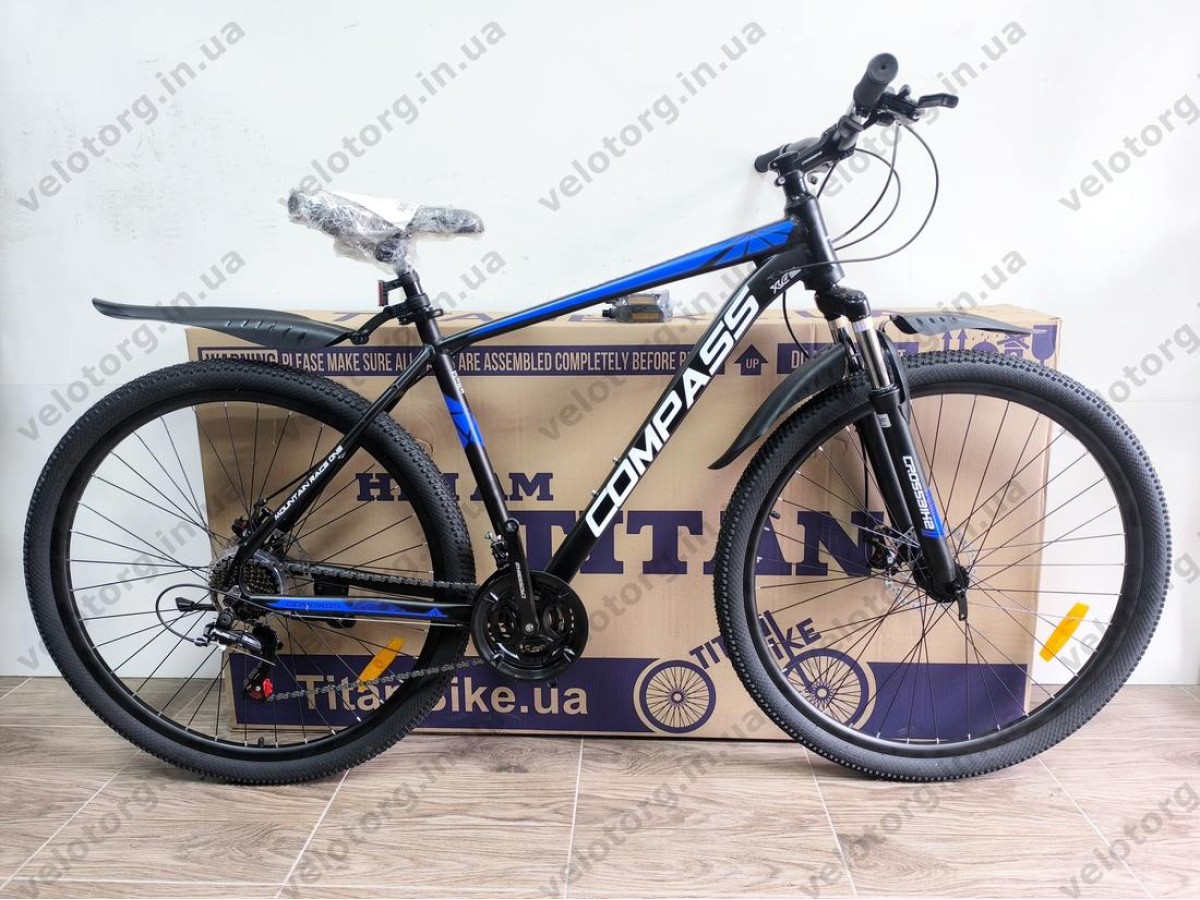 Велосипед Crossbike 29″ Compass рама 20″ black-blue