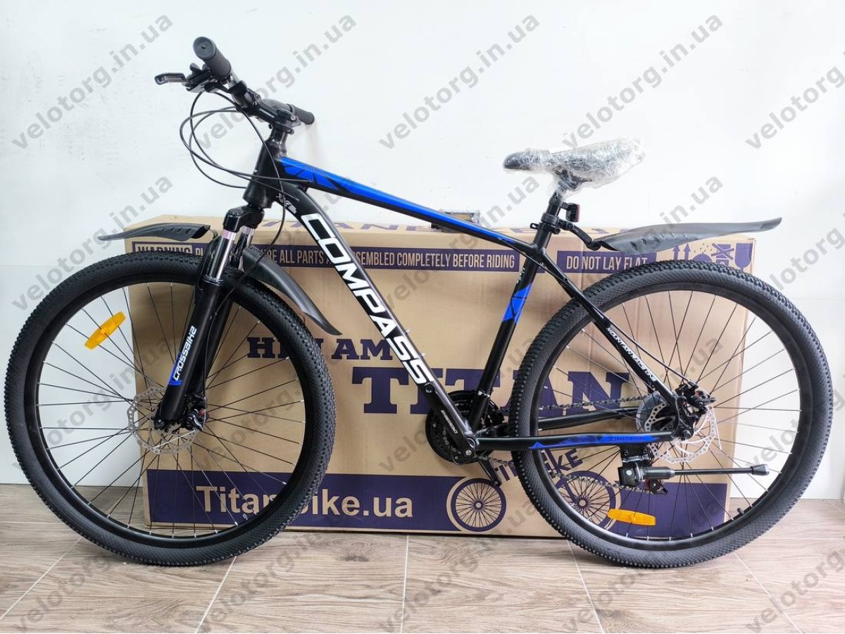 Велосипед Crossbike 29″ Compass рама 20″ black-blue