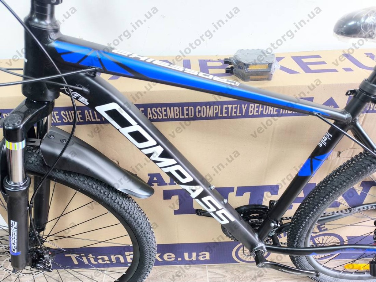 Велосипед Crossbike 29″ Compass рама 20″ black-blue