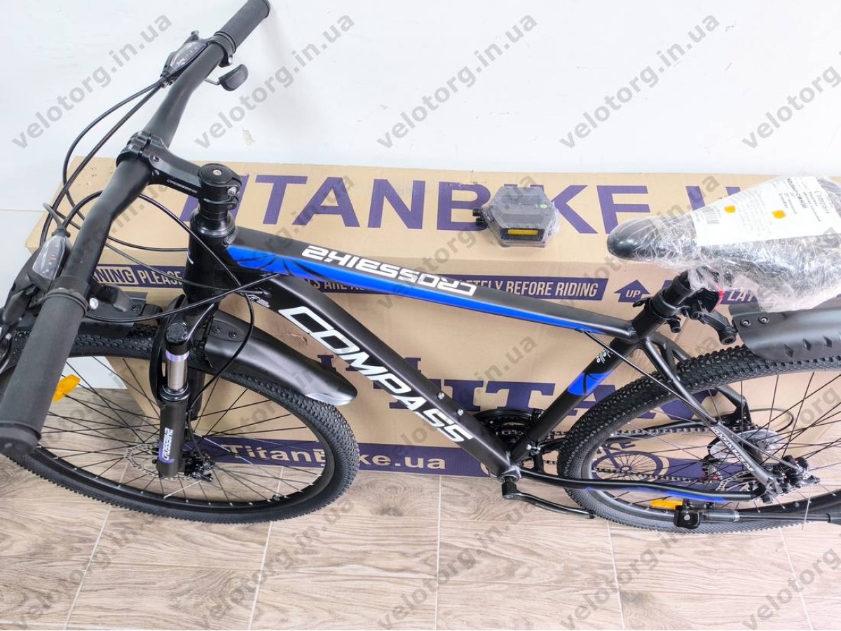 Велосипед Crossbike 29″ Compass рама 20″ black-blue