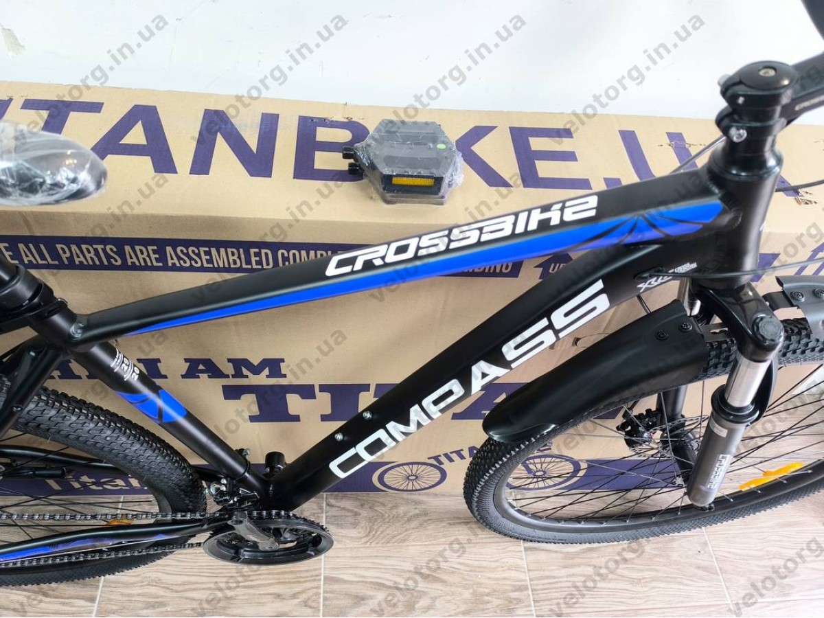 Велосипед Crossbike 29″ Compass рама 20″ black-blue