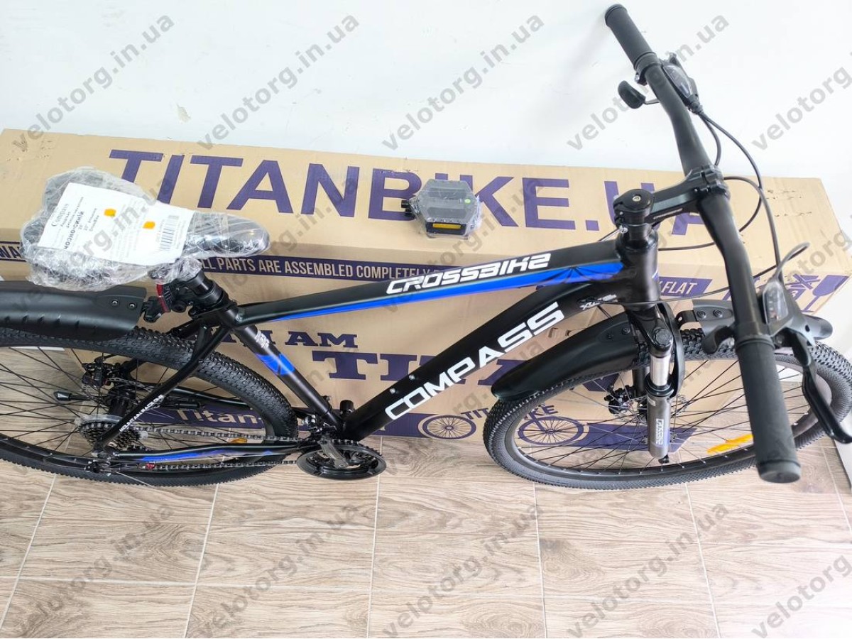 Велосипед Crossbike 29″ Compass рама 20″ black-blue