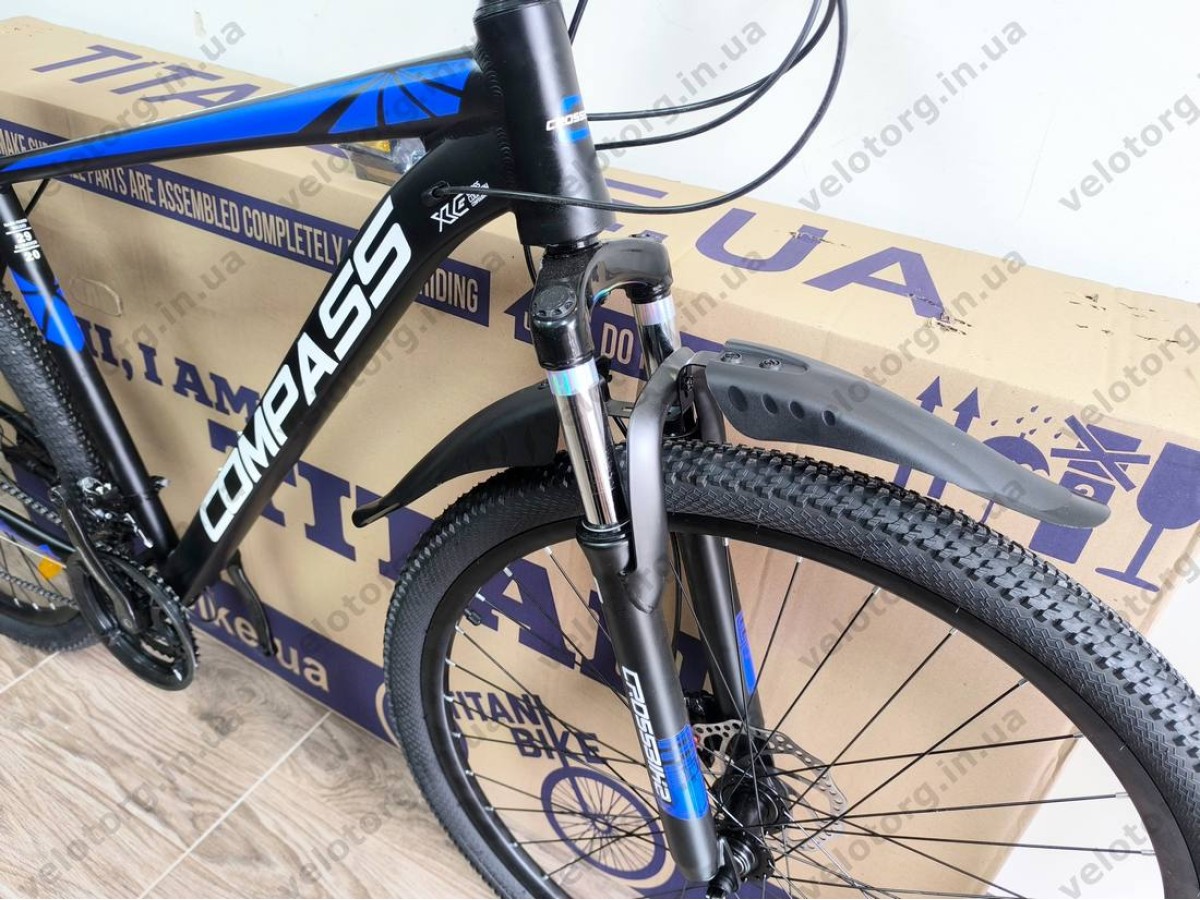 Велосипед Crossbike 29″ Compass рама 20″ black-blue