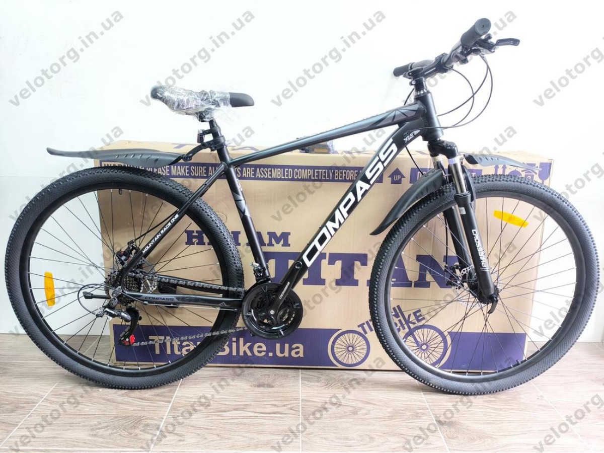 Велосипед Crossbike 29″ Compass рама 20″ black-gray
