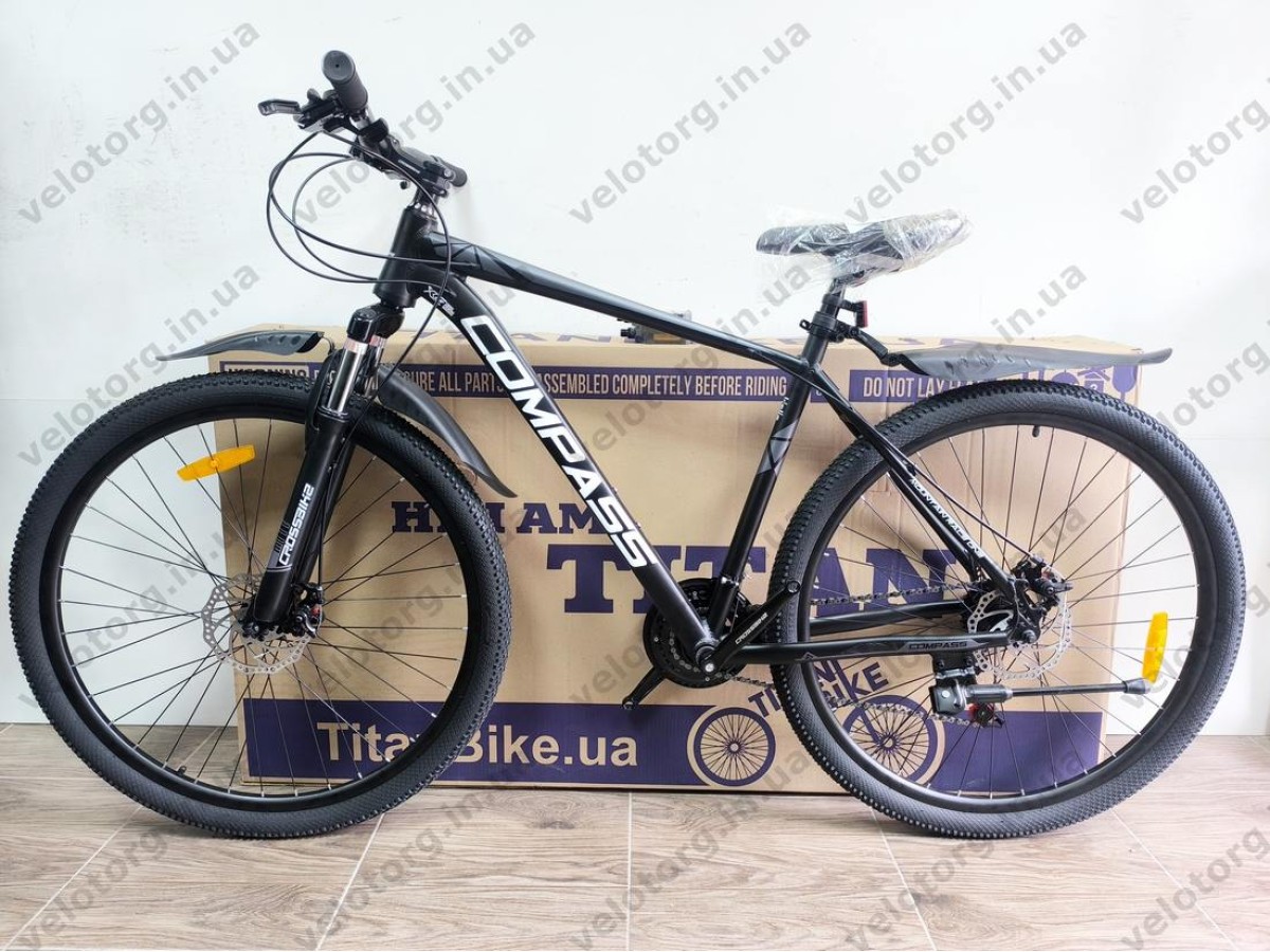 Велосипед Crossbike 29″ Compass рама 20″ black-gray