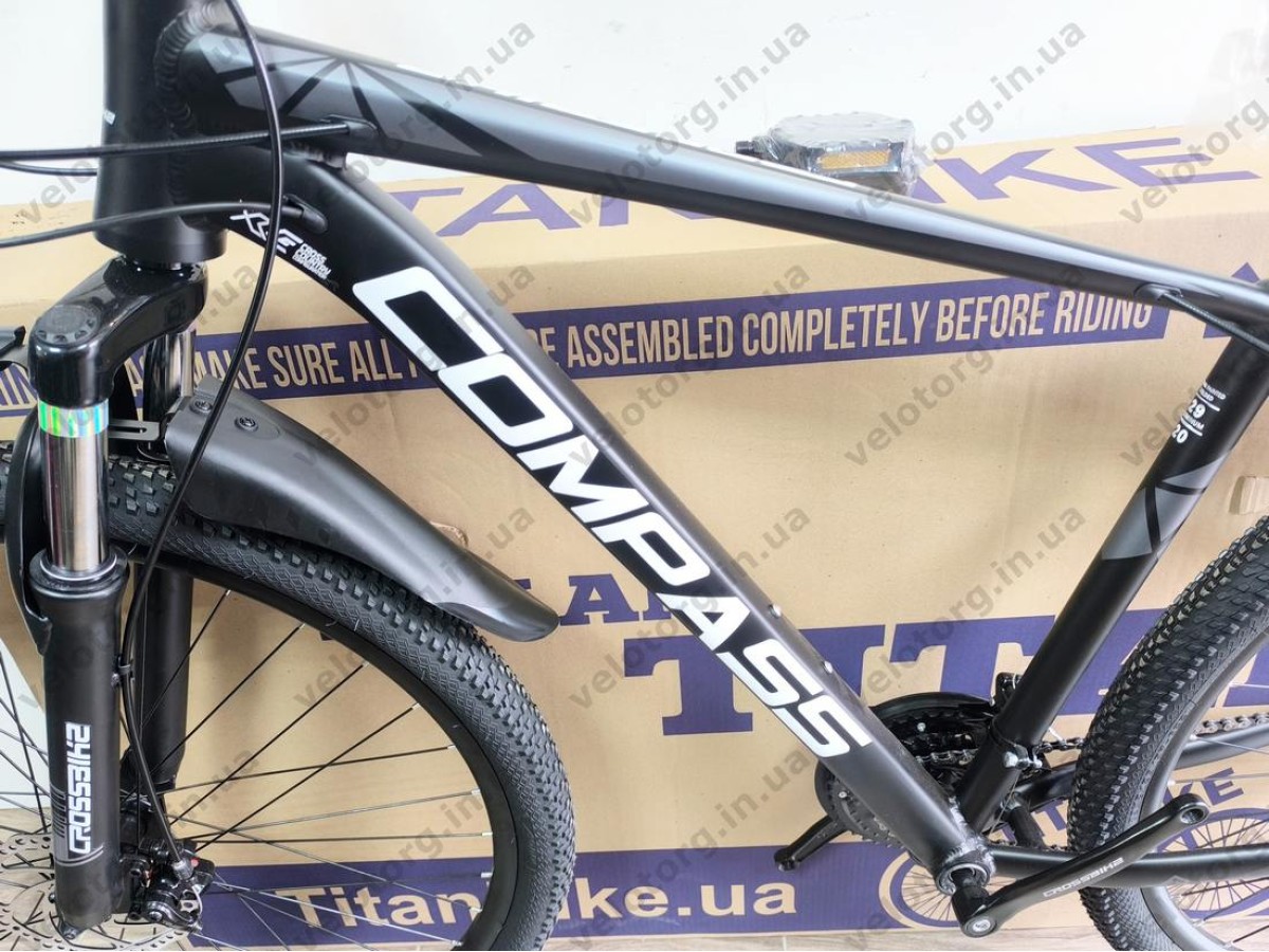Велосипед Crossbike 29″ Compass рама 20″ black-gray