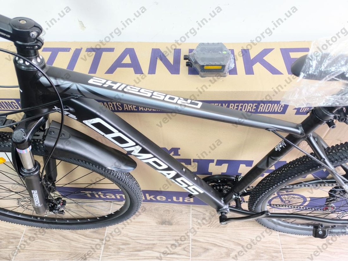 Велосипед Crossbike 29″ Compass рама 20″ black-gray