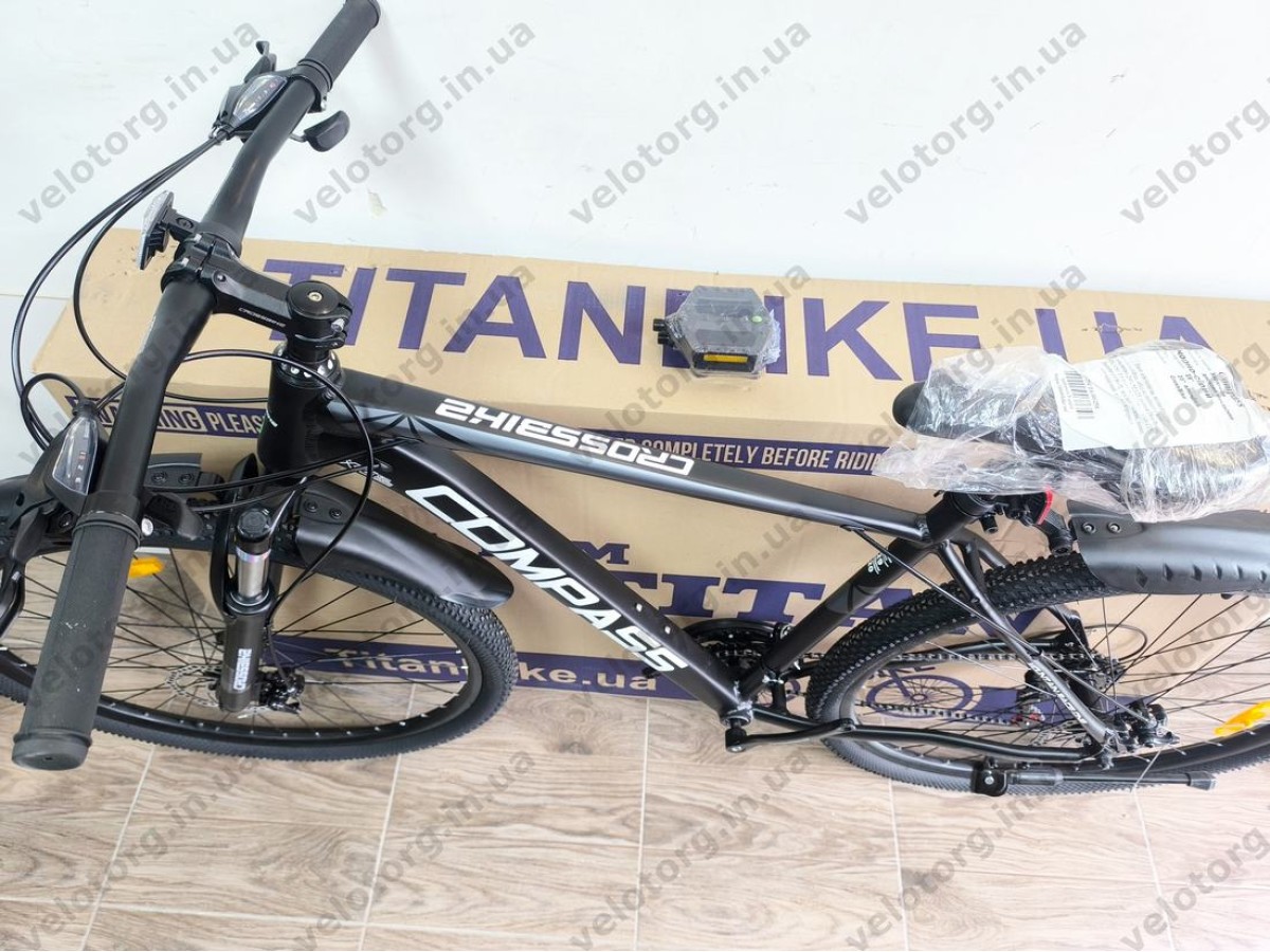 Велосипед Crossbike 29″ Compass рама 20″ black-gray