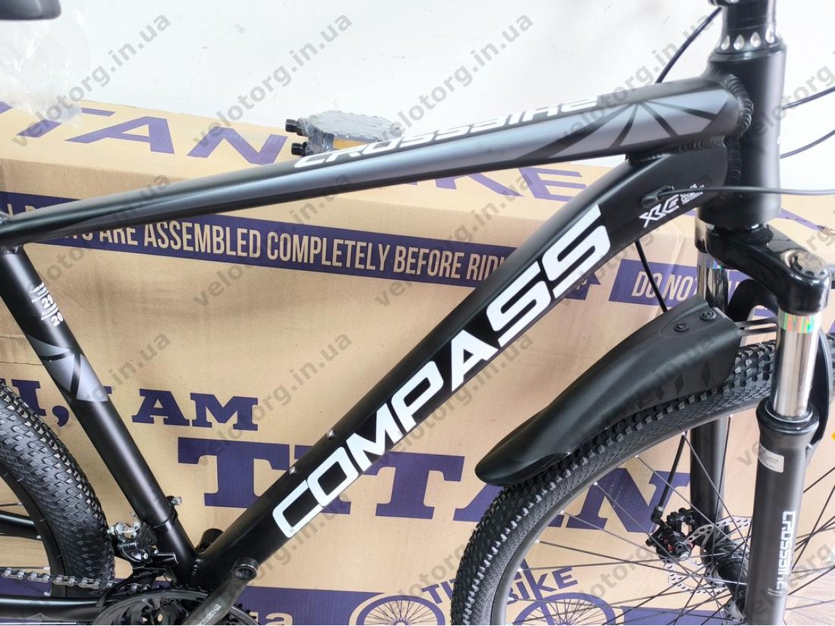 Велосипед Crossbike 29″ Compass рама 20″ black-gray