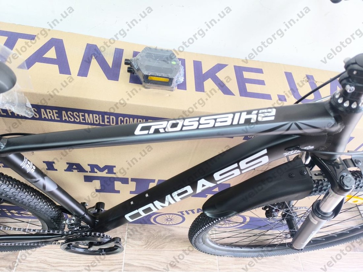 Велосипед Crossbike 29″ Compass рама 20″ black-gray
