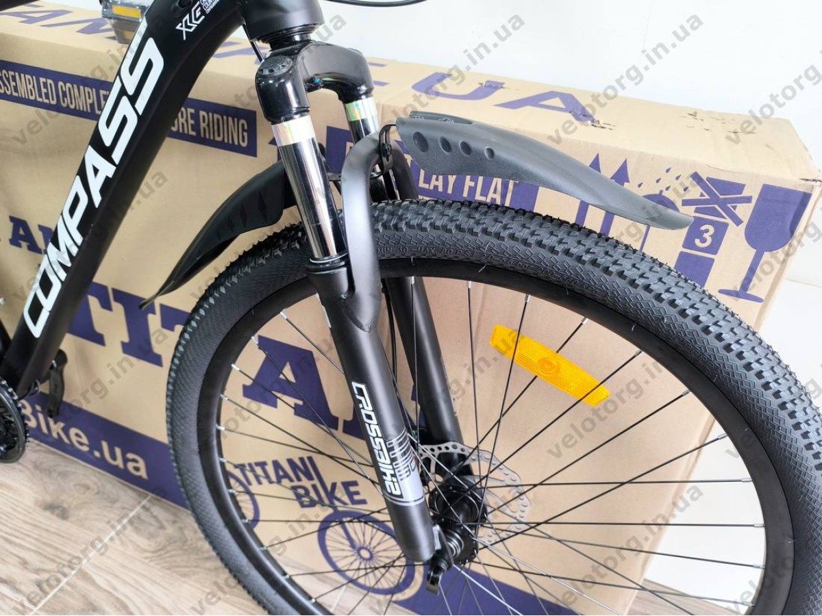 Велосипед Crossbike 29″ Compass рама 20″ black-gray